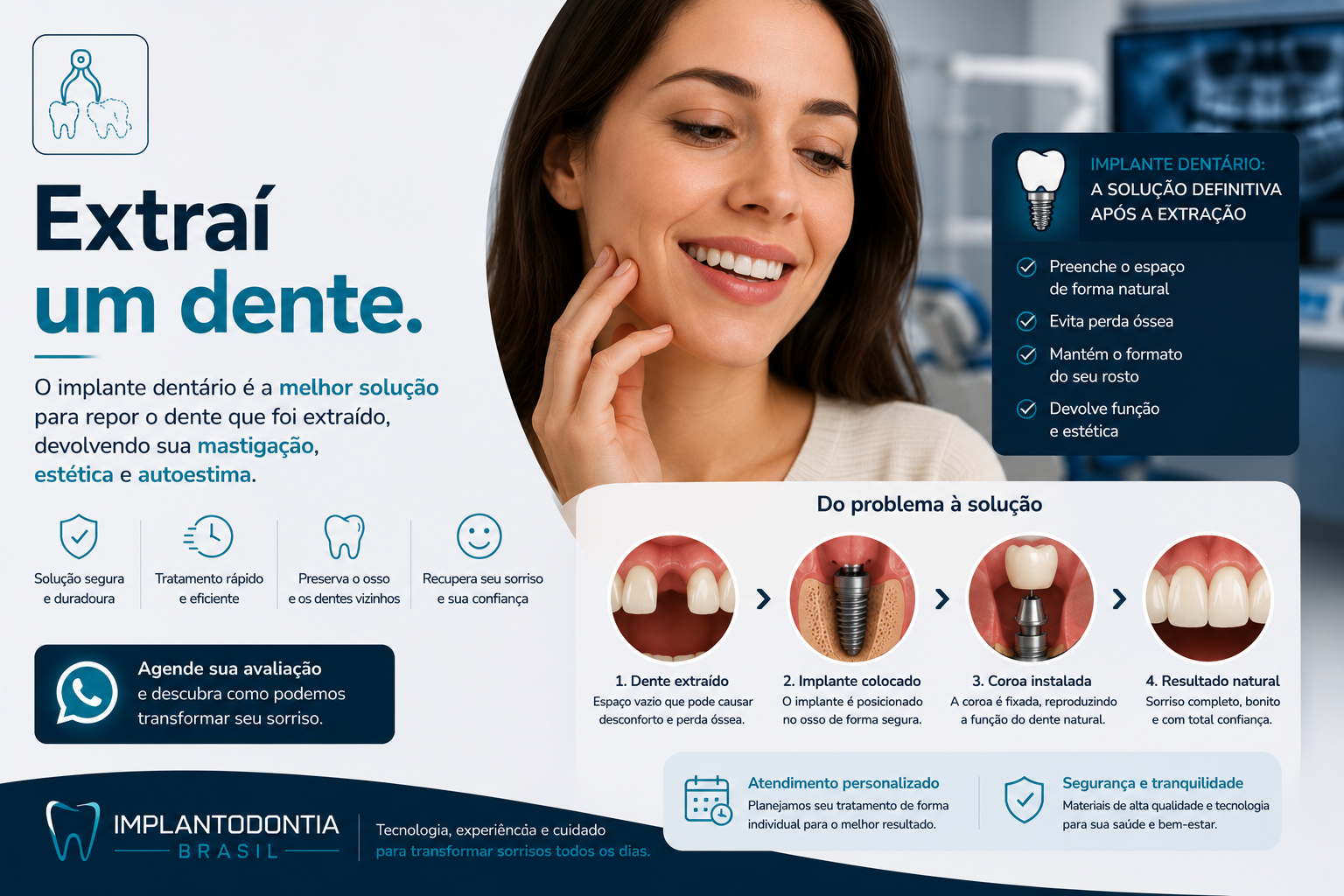 Implante dentário unitário