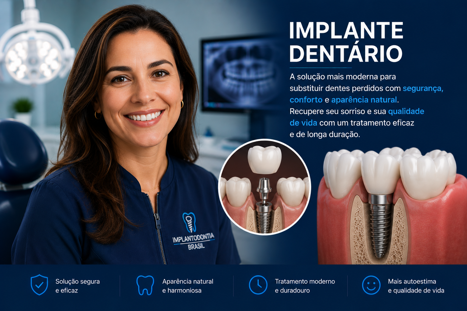 Implante dentário unitário