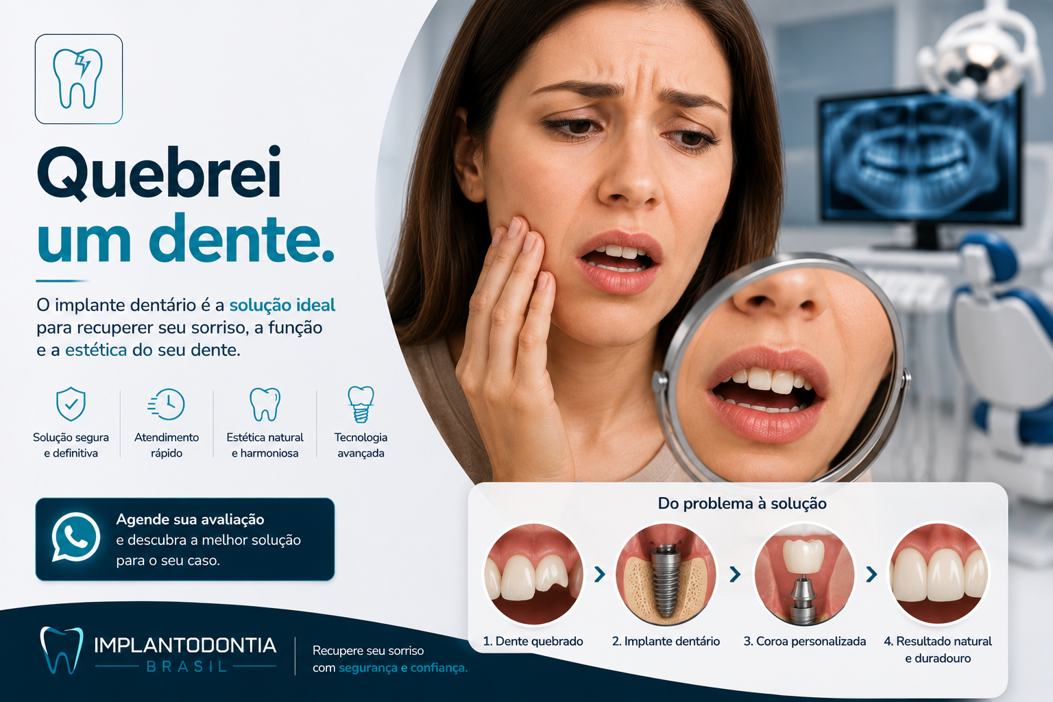 Implante dentário unitário